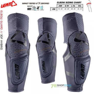 Leatt 3DF Hybrid elbow chrániče lakťov flynt, modro šedá