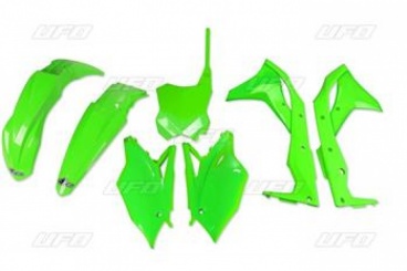 Sada plastov KAWASAKI KXF 250 17-19 zelená fluo