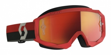 Okuliare HUSTLE X MX - Červeno/Šedé - oranžové sklo