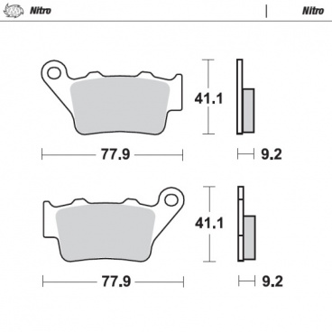 Zadné brzdové platničky - Nitro/Racing/RacingGP